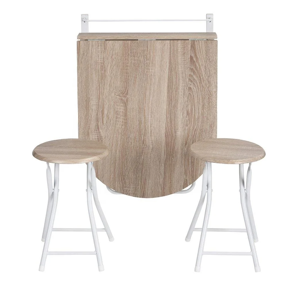 Bar Dining Set Chairs Set Breakfast Bar Set Bistro Kitchen Home Budget Furniture Folding Multifunction Dining Room Table and 2