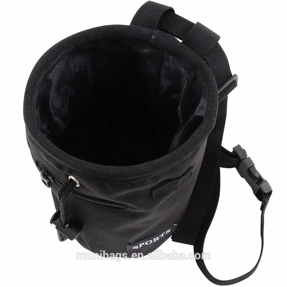 
Rock Climbing Chalk Bag With Belt and Zipper Pocket- For Chalk Storage 