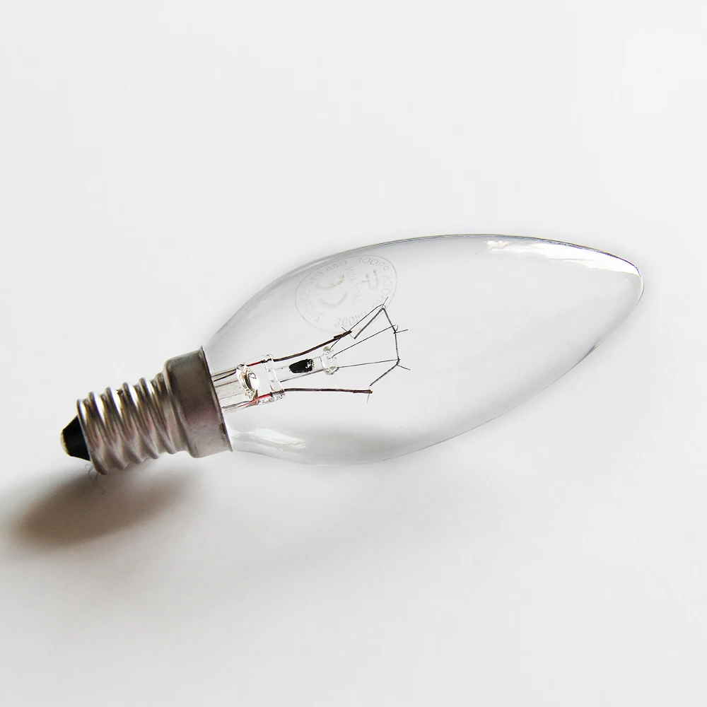 C35 Candle 40W clear glass filament incandescent light bulb for decoration light