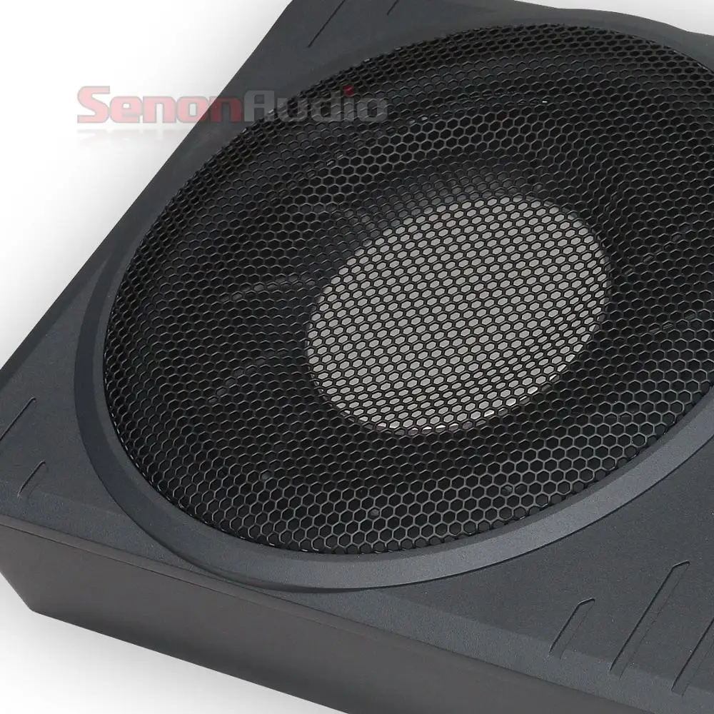 10Inch Aluminum Powered Subwoofer Enclosure 12V Slim Active Under Seat Car Subwoofer Box with Amplifier under seat subwoofer car