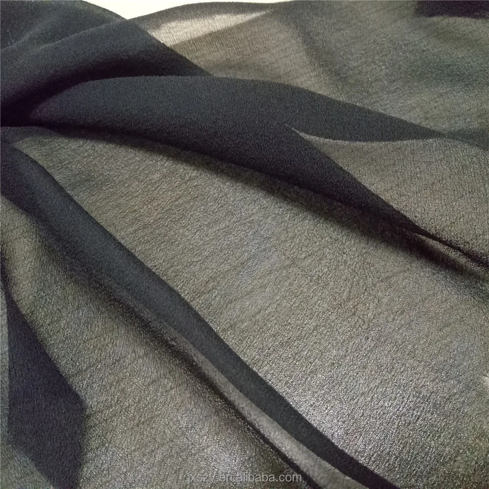 Chiffon Georgette Fabric Silk Sarees plain dyed 100% silk georgette fabric