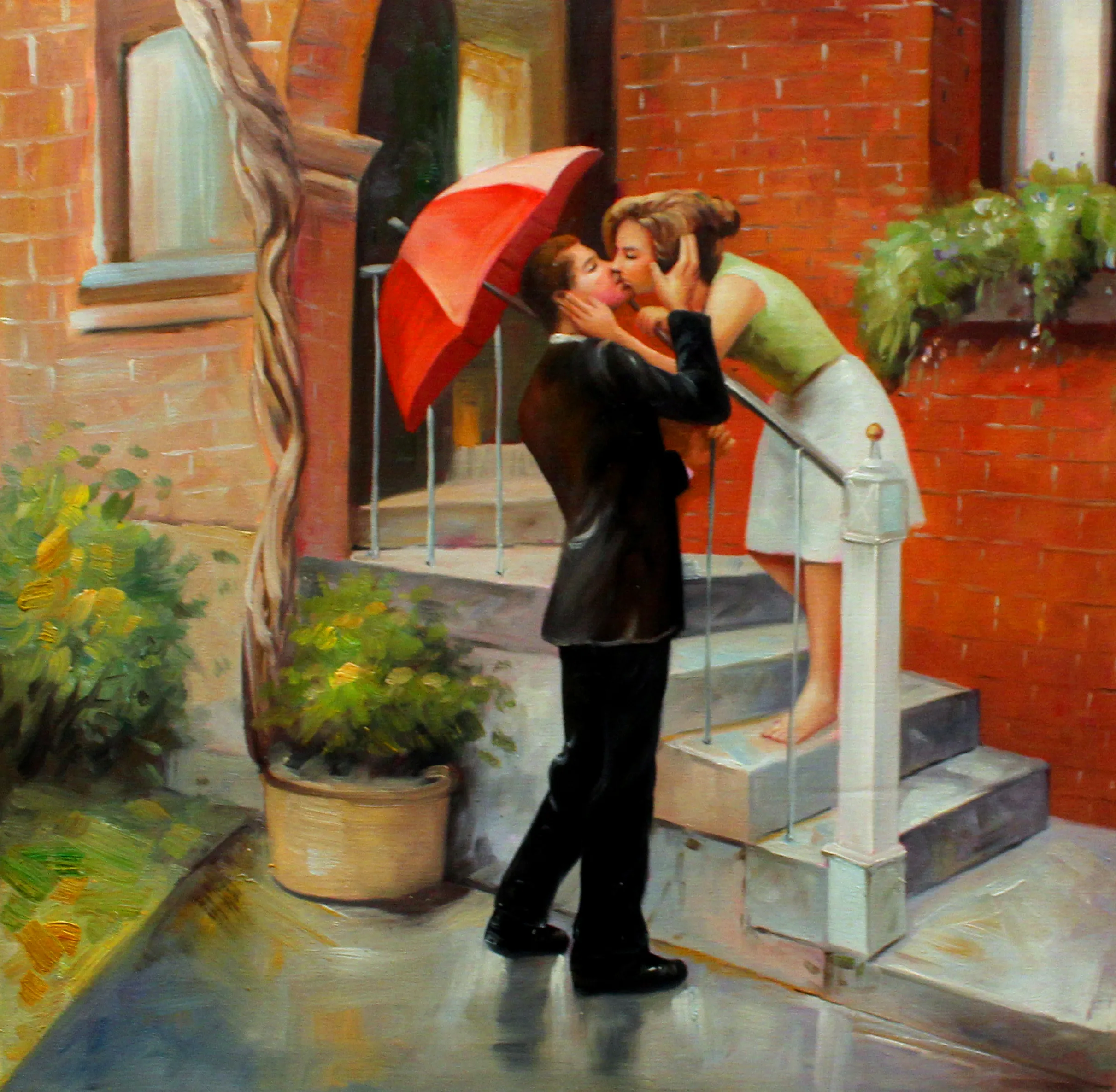 Abstract canvas wall met art china supplies handmade oil painting