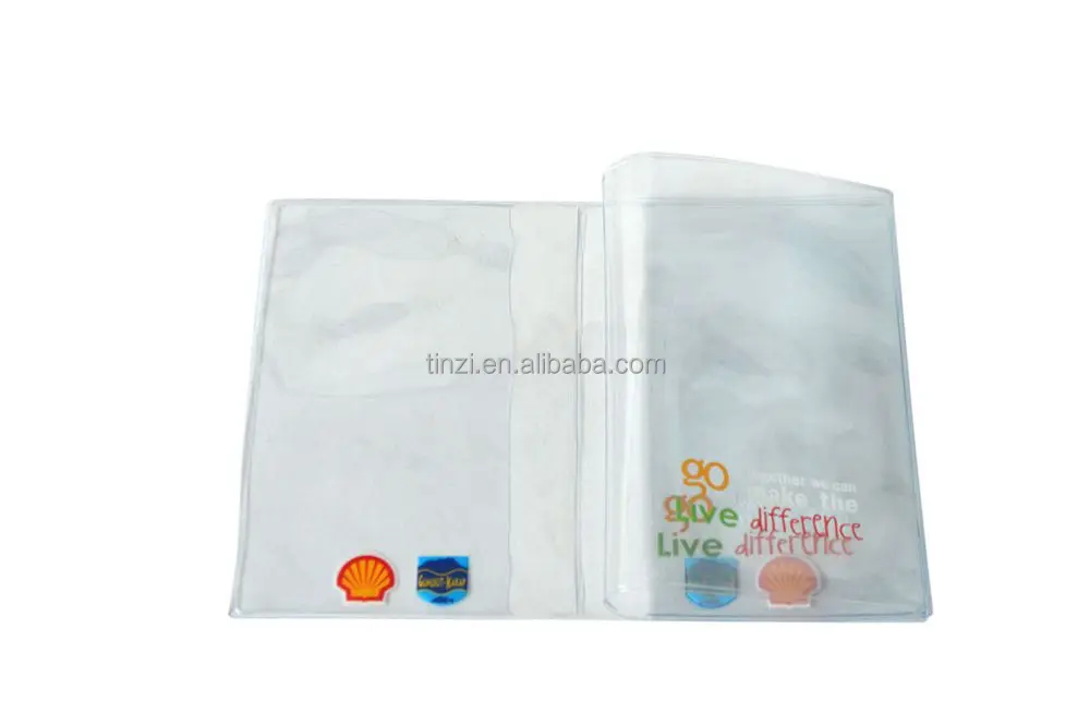 PVC Clear Transparent Travel Plastic Document Holder Passport  Cover