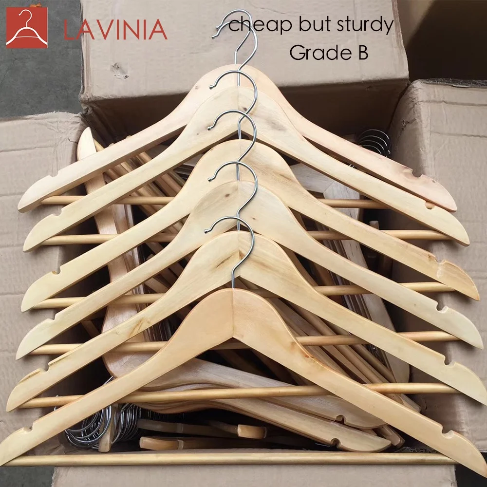 Сорт B американский рынок Дешевые Деревянный костюм вешалки