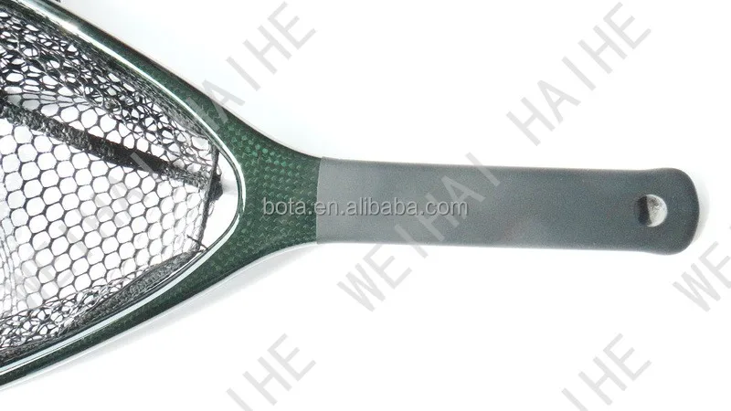 Rubber Coated Net Bag Fly Fishing Carbon Landing Net
