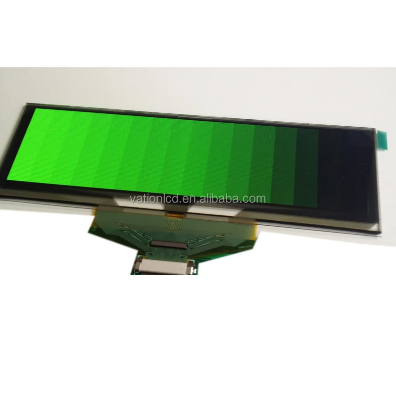 PM-OLED Rectangle 5.5inch Green 256x64 resolution OLED lcd panel for industrial application