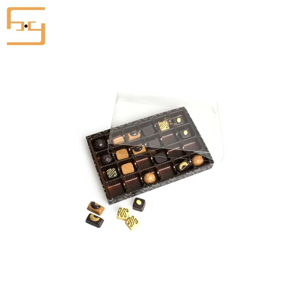 
Custom Transparent Food Tray Box Chocolate Blister Tray Box Packaging Insert Tray 