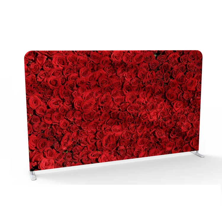 Portable aluminium stand flower wall Tension Fabric foldable wedding flower wall