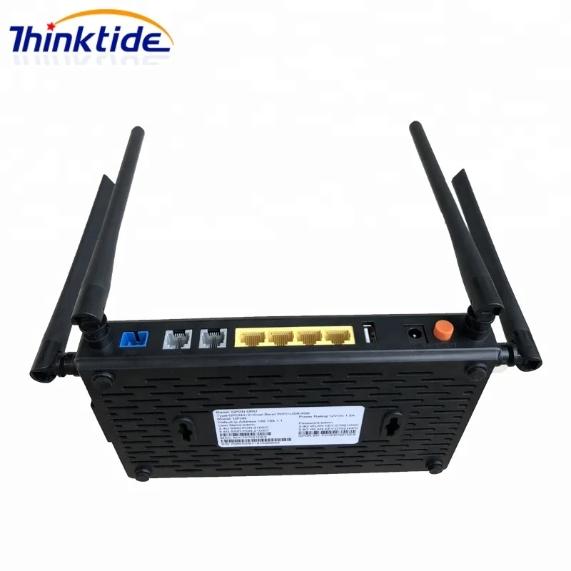  GPON 4GE + 2 канала Wifi ONT ONU беспроводной 4/5G оптический сетевой блок двухдиапазонный волоконно-оптический