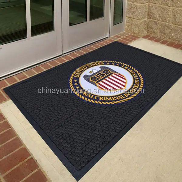 Logo Printed Floor Mat Rubber Custom