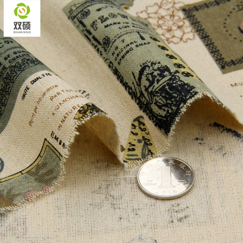 High Quality Japanese& Korean Style Linen Fabric ZAKKA Vintage Design Cloth For Home Decoration