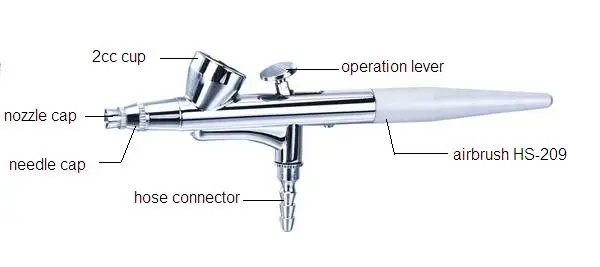 HS-209 airbrush make up gun 0.3mm 0.4mm 0.5mm airbrush set