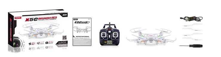 Syma X5C 4CH 6-Axis RC Quadcopter With HD Camera RTF 4 Channels RC Helicopter