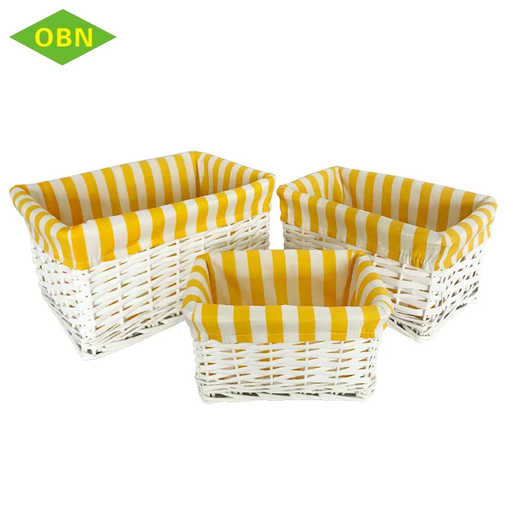 
 Лидер продаж, белая плетеная квадратная корзина для хранения детских подарков  