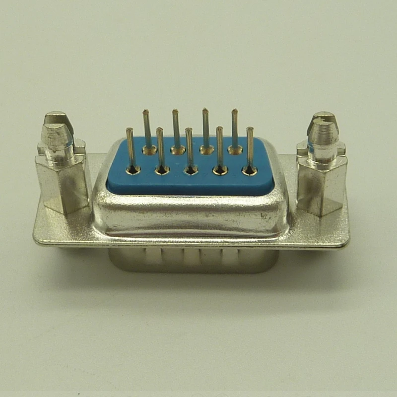 D-sub 9pin panel mounted industrial standard straight male connector