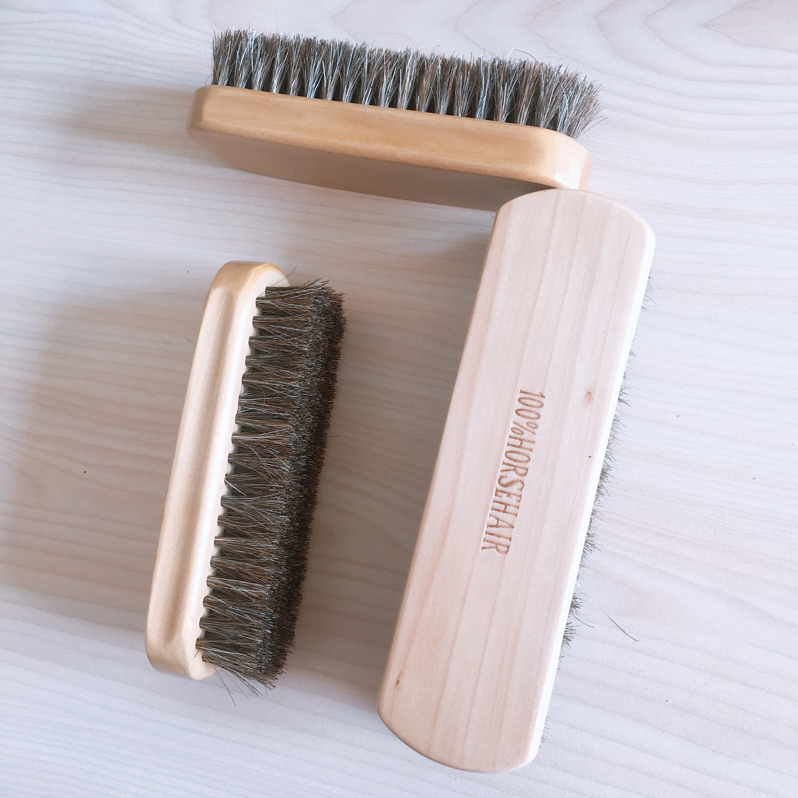 customized pp bristles/horse hair wood handle large shoe clean brush car carpet washing brushes
