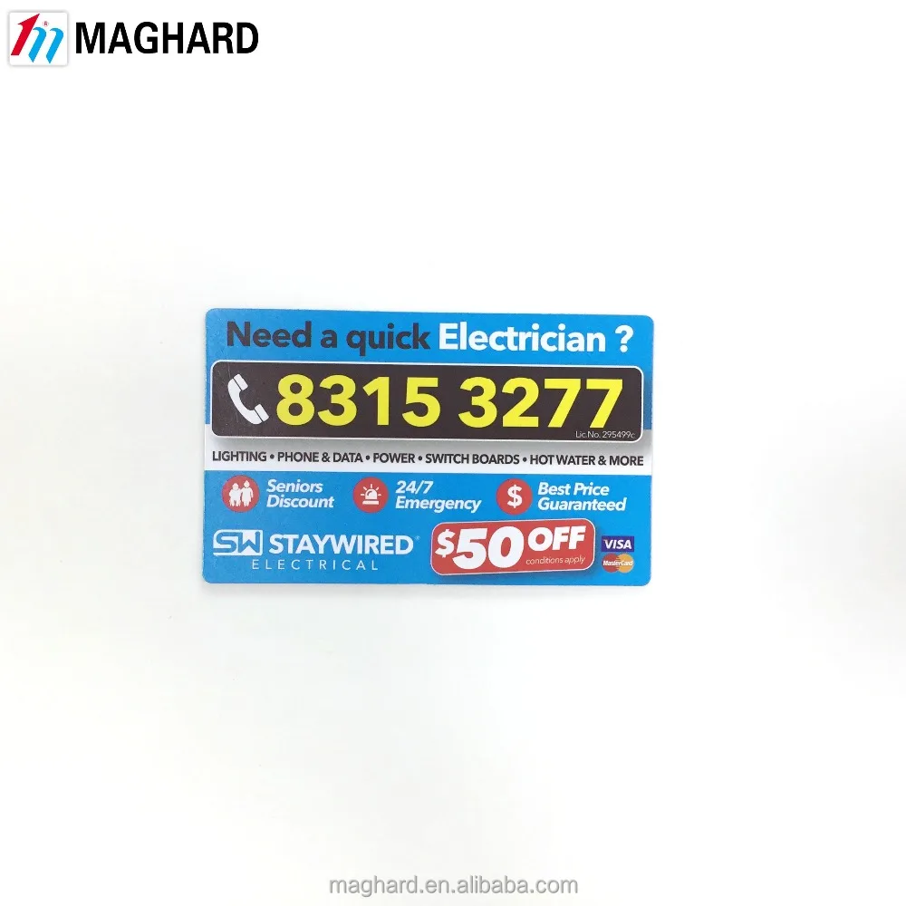 Promotion Sydney Plumber electrician flat paper fridge magnet sticker