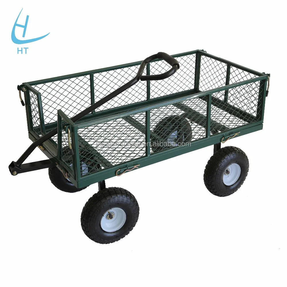 TC4211F Metal four wheel garden hose reel tool cart,Garden cart