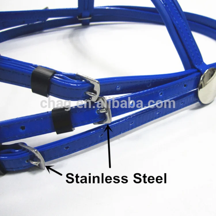 100% eco-friendly colorful classic english pvc horse bridle and rein single noseband