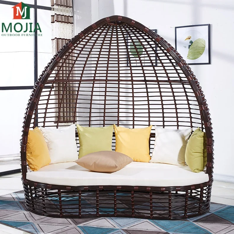 Garden Rattan Furniture Outdoor Wicker Sofa Sets Nest Shape Lounge Outdoor Leisure Sets Patio Sun Lounge