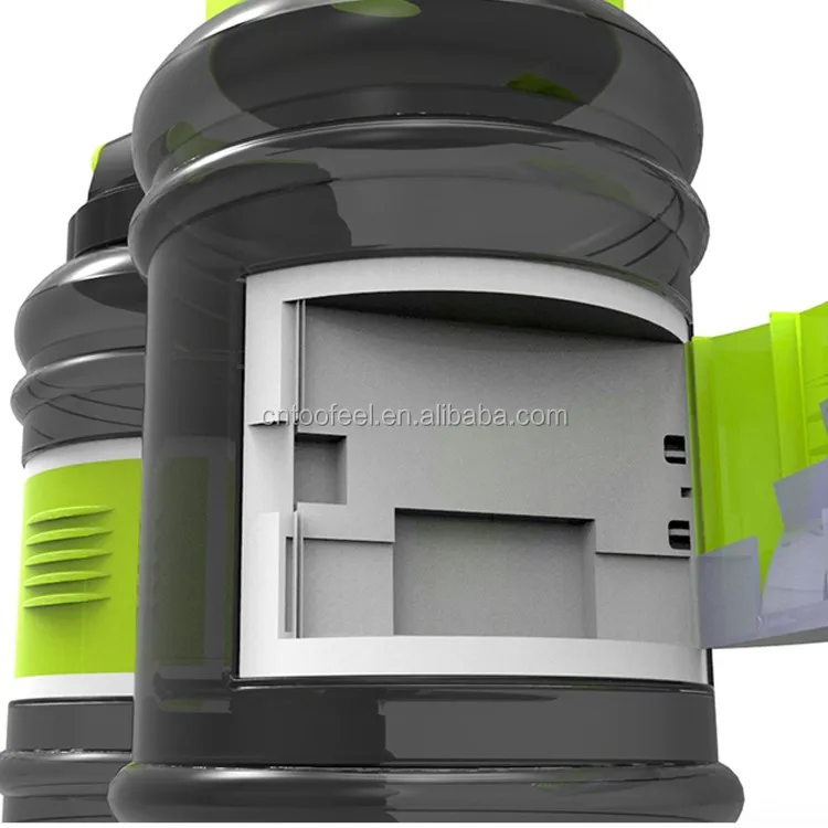 2.2L Big Large BPA Free Sport Gym Training Drink Water Bottle 2.2l petg water bottle with side handle