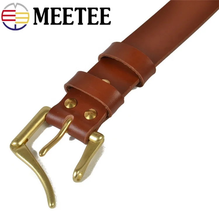 Meetee ZK827 40 мм Чистая латунь быстро открывающиеся мужские Уникальные пряжки для ремня
