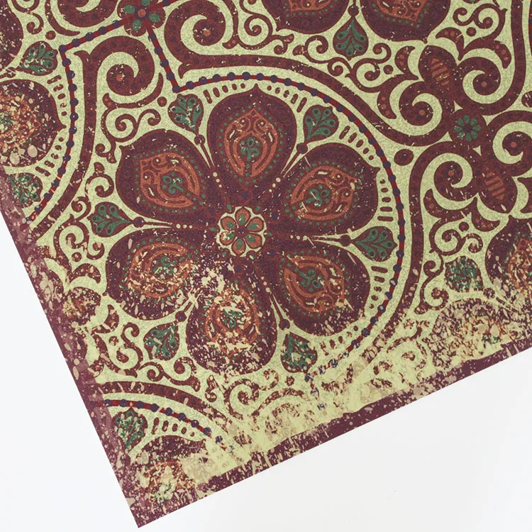 UV Print Vintage PVC Carpet Vinyl Mat for Home Decoration Area Rug