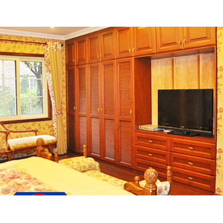 Luxury design almirah wardrobe with TV shelf on sale