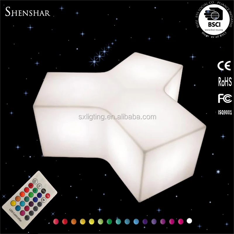 waterproof colour changing outdoor lounge seat/ led bench