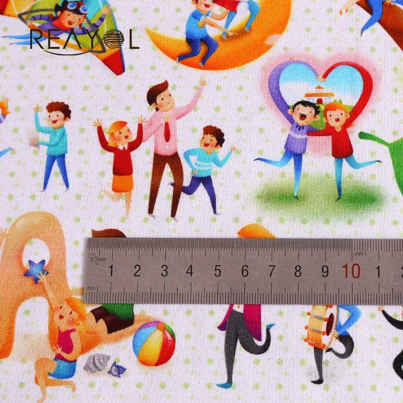 Selling shaoxing textile 95 cotton 5 spandex digital print stretch terry cloth fabric wholesale for garment