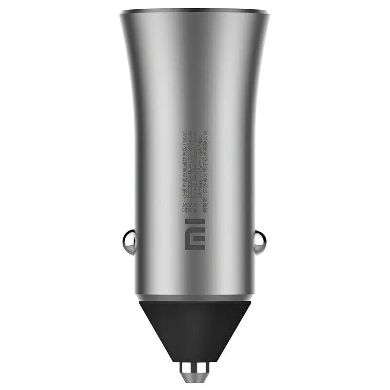 
100% Original XiaoMi USB Car Charger Dual USB 5V/3.6A Volt Quick Car Charger Metal Compatible for Samsung for iPhone 