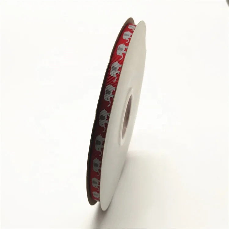 Wholesale In Stock Custom Logo Animal Printed Polyester Grosgrain Ribbon
