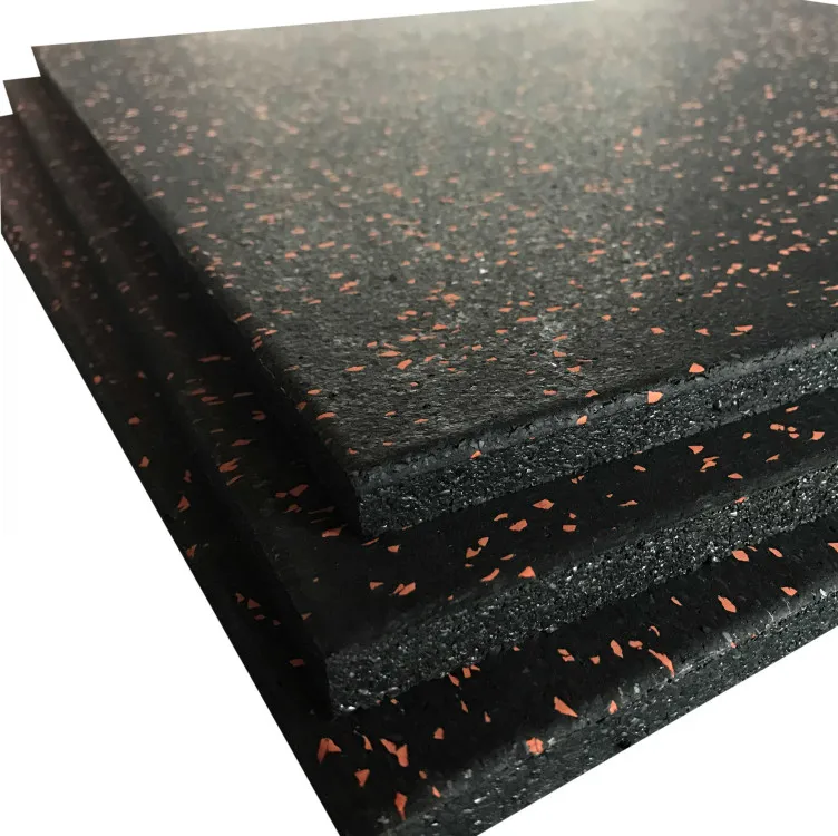 Sound-absorption shock absorption protective rubber tile