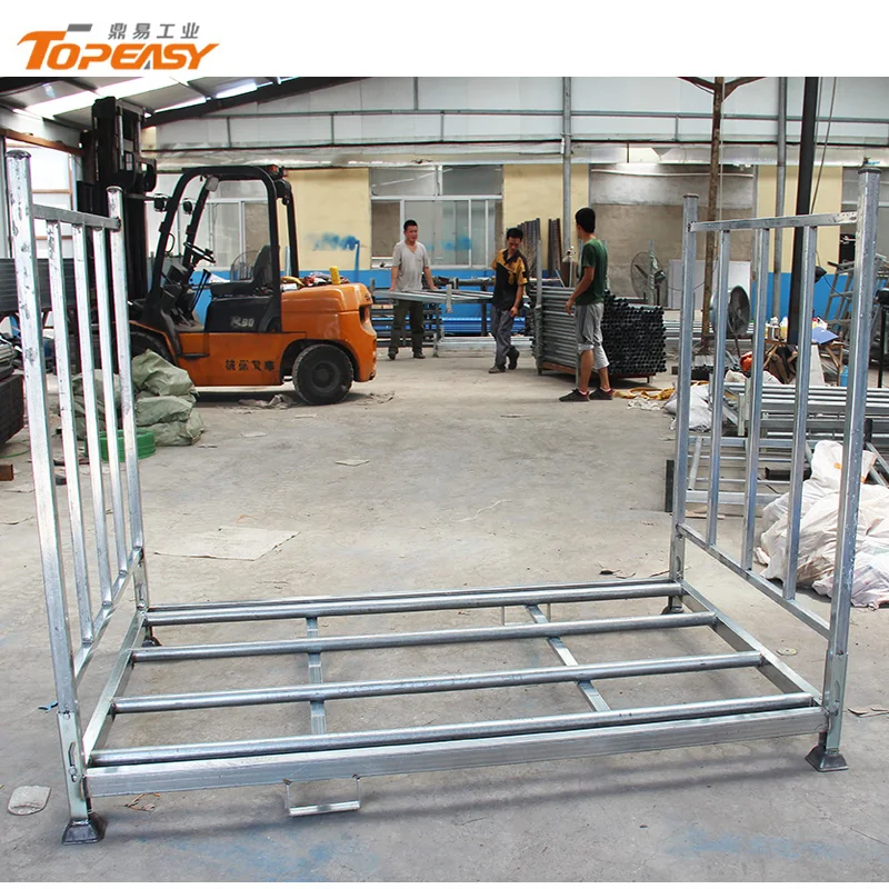 Оцинкованная складной и stackable коммерческих хранения металлических грузовых шин стеллажи