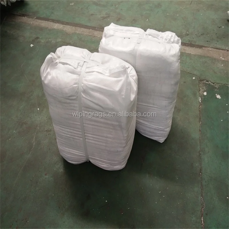 Cut white polo and t shirt cotton cleaning cloth ship wiping cloth marine soft material wiping rags