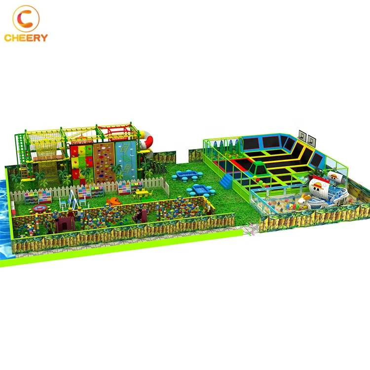 Customized exercise basketball foam blocks ocean balls trampoline park kids indoor playground for sale