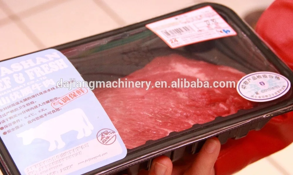 
DL-410KA Plastic Food container Conveyor Tray Packing Sealing Machine Meat Saver Sealer Modified atmosphere packing machine 