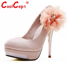 Elegantné dámske svadobné lodičky na podpätku s kvetinou z Aliexpress