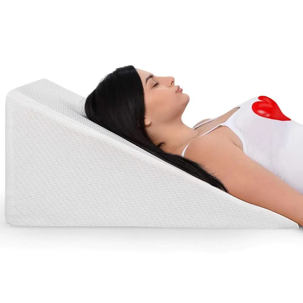 Factory Cheap Bamboo Foam Bed Wedge Pillow for Acid Reflux