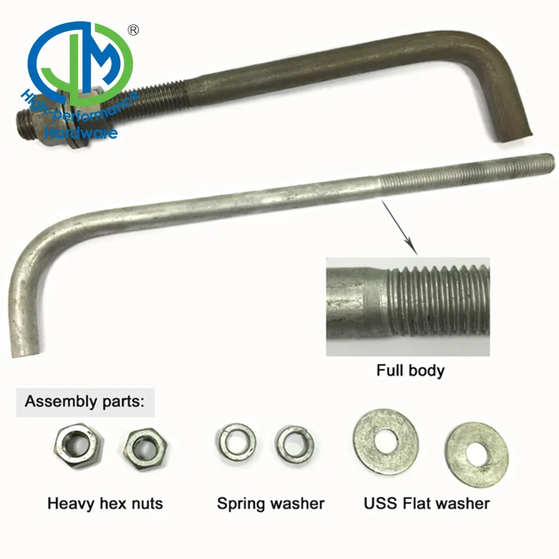 Оцинкованные Якорные болты ASTM f1554 3/4 дюйма