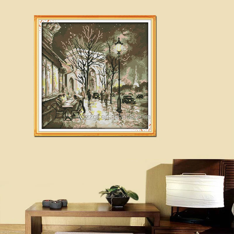 
NKF The beauty of the night contemporary cross needle patterns free printed embroidery stitch patterns 