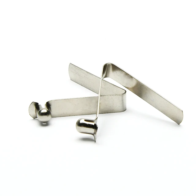 Hongsheng Wholesale Metal V Shaped Flat Lock Push Button Spring Clip Tube Lock Spring