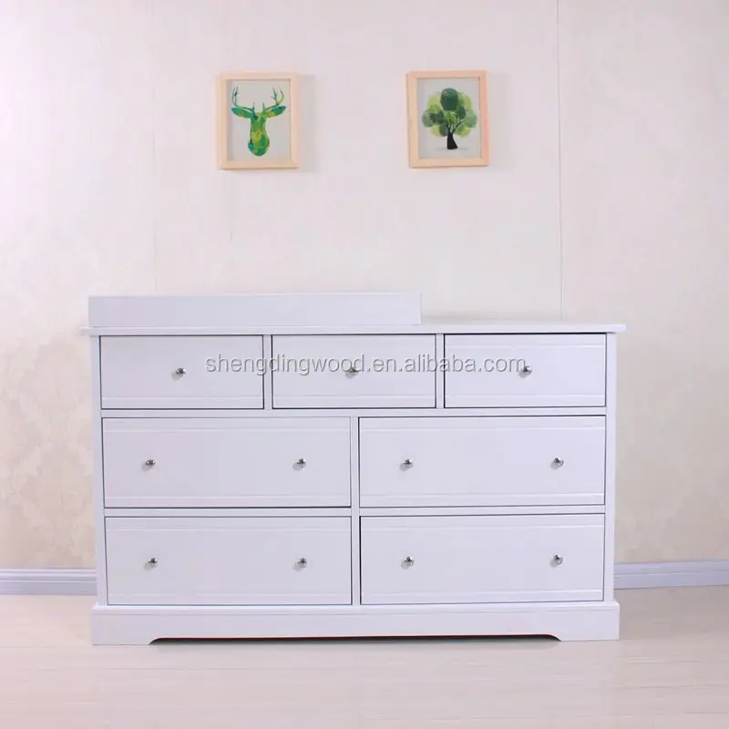 Elegance Baby White 7 Drawer Dresser