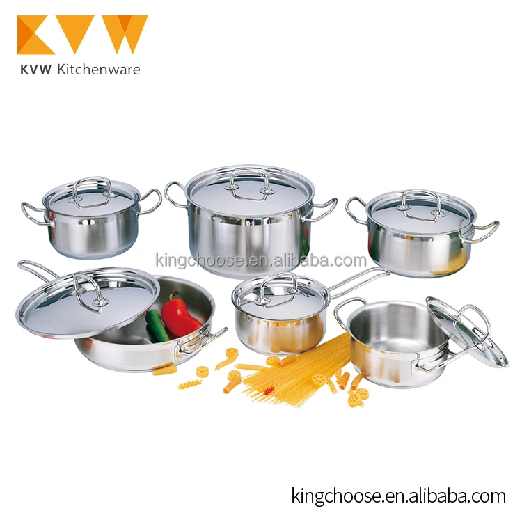 China manufacturer low price stainless steel amc cookware list for dinner set
