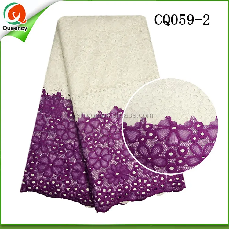 grey african handcut cord lace fabric gray guipure polyester chemical lace with stone