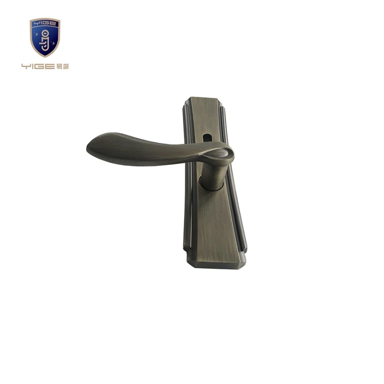 Factory-Made Zinc Alloy and Wooden Door Handles with Keys for Residential Interior Use