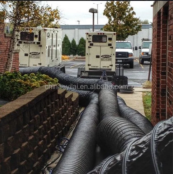 high temperature resistant flexible duct for air heater, pvc coated fabric air duct with belt