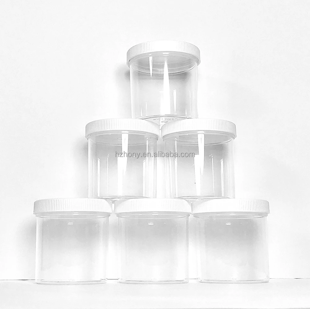 6oz slime storage jars clear all purpose containers with white lid for all glue putty making-art, craft and hobby storage 6 pack