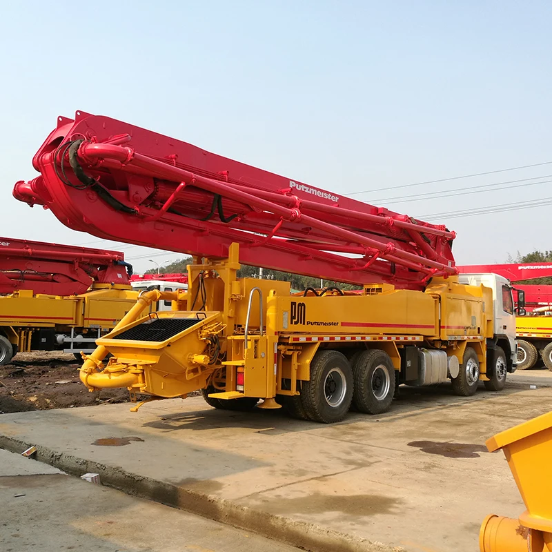 Concrete Machine Volvo Truck Mounted Engine Putzmeister 42 meter used Concrete Pump with Boom Pumping Machine India Price