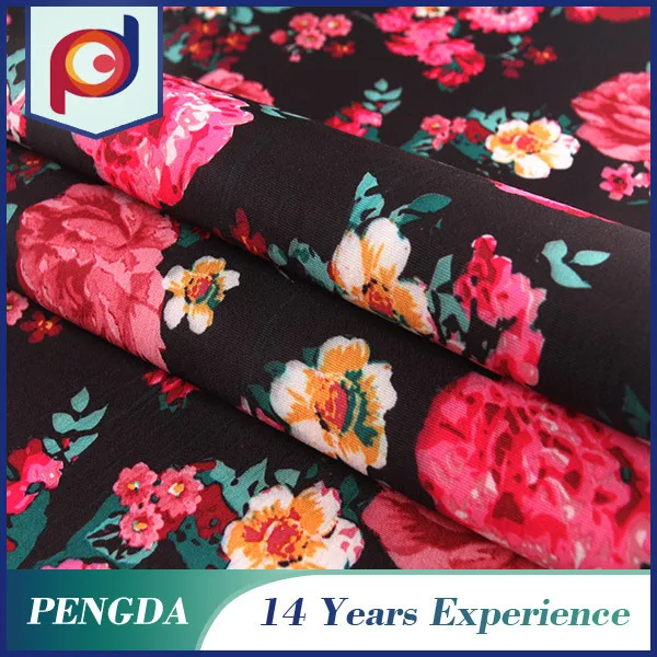 Сделано в китае цветочные трикотажные граница цветок платье печать ткань имена